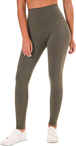 PADOLA Damen Leggings Sporthose High Waist Sport Elastische Tummy Control Yogahose Jogginghosen (Grün,L/Tag 10) von PADOLA