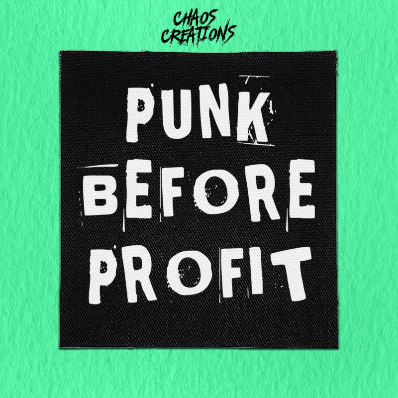 Punk Aufnäher Zum Aufnähen Vor Profit | Crust Patch Statement von ChaosCreationsSCO