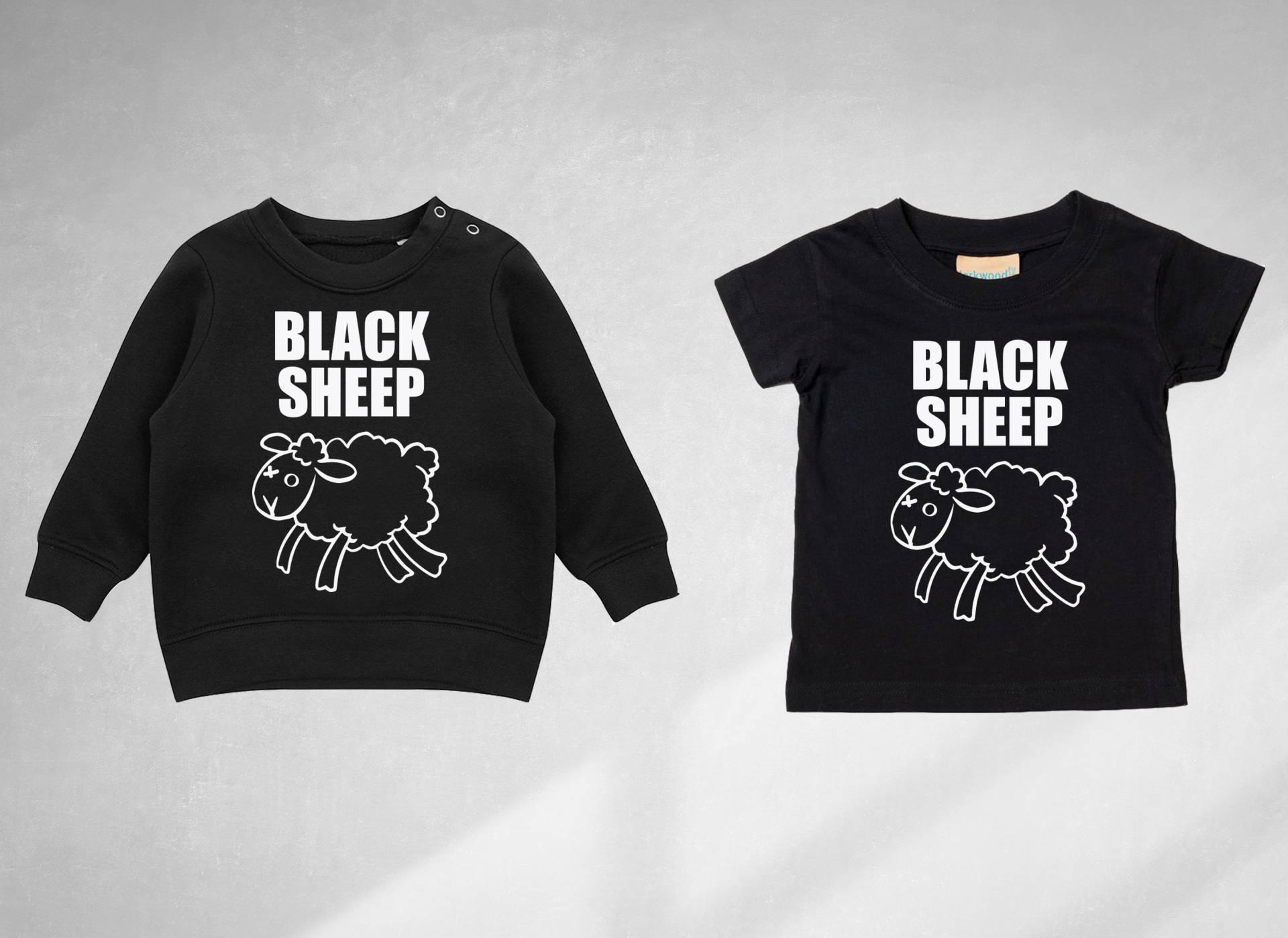Black Sheep Alternative Print T-Shirt Oder Sweatshirt in Baby-, Kleinkind - Und Kindergrößen von ChaosKidsClubGB