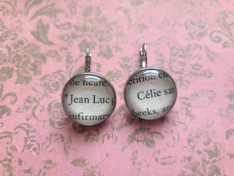 Jean Luc Und Celie Anhänger Ohrringe Mit Schlangen Taube Buchseiten von ChaosTheoryDesigns