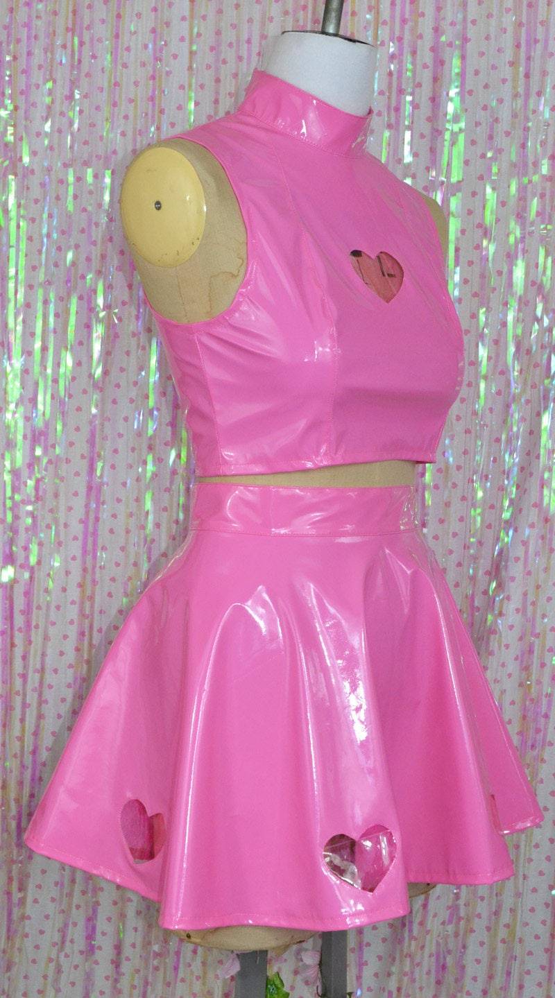 Bubble Goth Princess 2-Teiliges Pvc Herz Ausstecher Set Pink von ChaoticCandyClothing