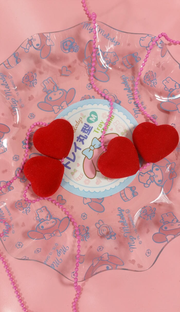 Flauschige Paar Love Hearts Kette von ChaoticCandyClothing