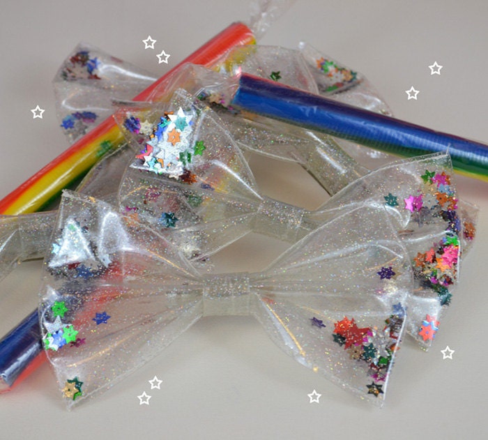 Mega Glitter Star Gefüllt Shaker Decora Haar Bow von ChaoticCandyClothing