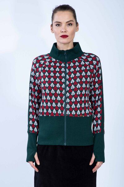 Chapati Design Jacke Jolly aus Bio Interlock Jacquard J-3770 von Chapati Design