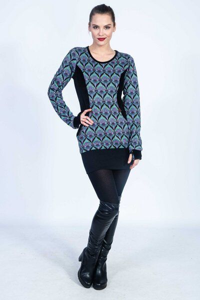 Chapati Design Kleid Kosima aus Bio GOTS Interlock Jacquard D-3272 von Chapati Design
