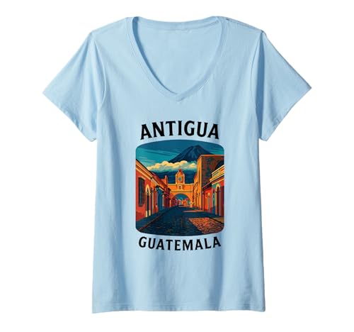 Damen Antigua Guatemala Quetzal Chapin Café Kaffee Tikal 502 Guate T-Shirt mit V-Ausschnitt Damen Antigua Guatemala Quetzal Chapin Café Kaffee Tikal 502 Guate T-Shirt mit V-Ausschnitt von Chapin 502 Tees