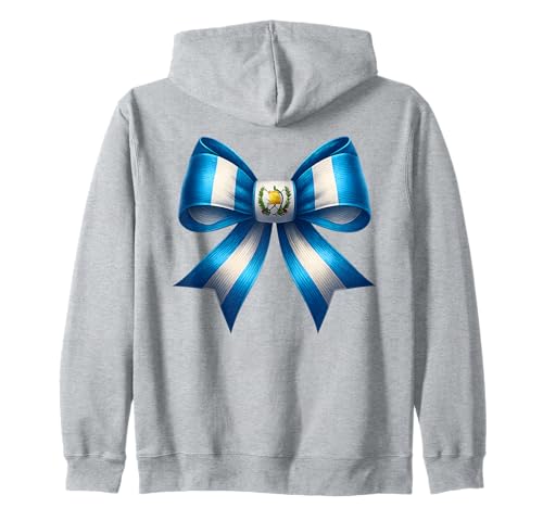 Guatemaltekische Flagge Frauen Chapina Guatemaltekische Mädchen Schleife Kokette Kapuzenjacke Guatemaltekische Flagge Frauen Chapina Guatemaltekische Mädchen Schleife Kokette Kapuzenjacke von Chapina Apparel Guatemalan Girl Guatemala Flag Kid