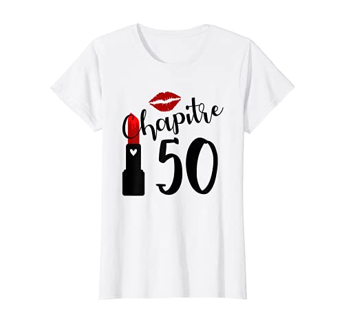 Damen Kapitel zum 50. Geburtstag, 1970, Rot T-Shirt Damen Kapitel zum 50. Geburtstag, 1970, Rot T-Shirt von Chapitre Plus Ans Designs by Artsy Collection