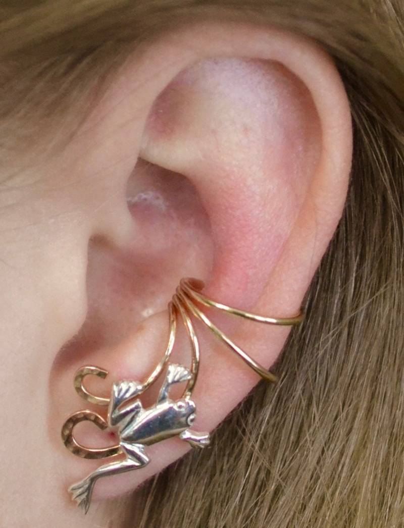 Frosch Ohrmanschette Sterling Silber Nicht Durchbohrt Ohr Wickeln von ChapmanJewelry