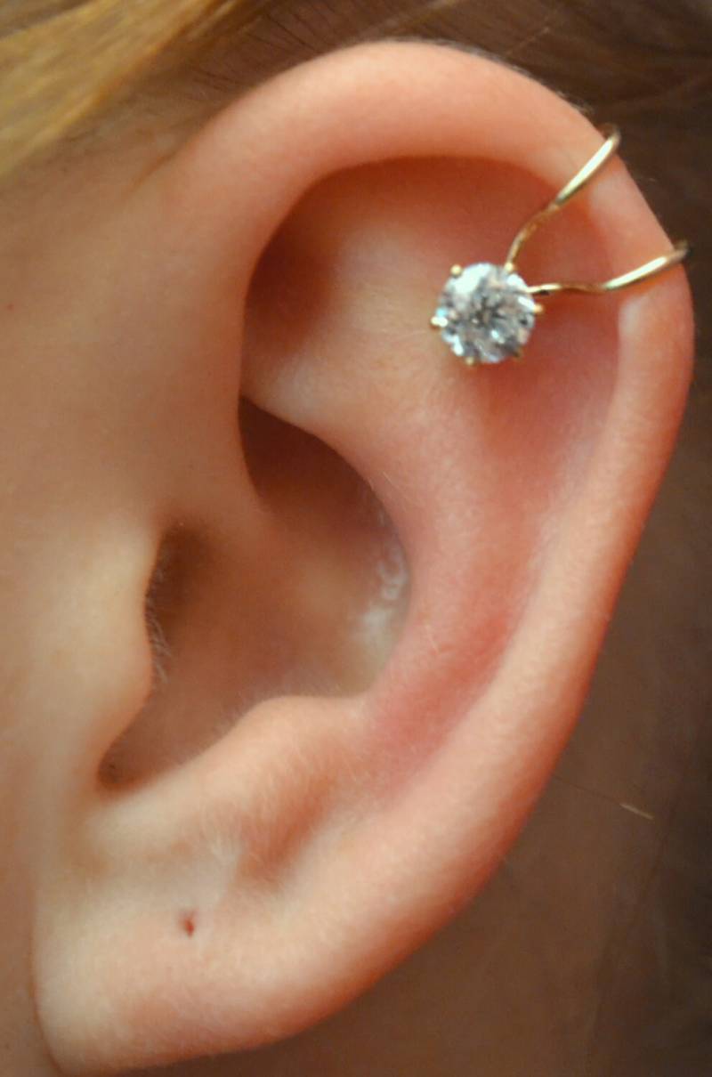 5 Mm Cz Ohrklemme 14K Gold Filled Sterling Silber Helixverpackung - Ec803 von ChapmanJewelry