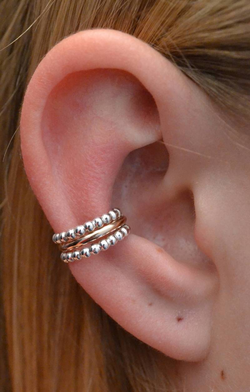 Princess Ohrmanschette Gold Silber Ohne Piercing Ec305 von ChapmanJewelry