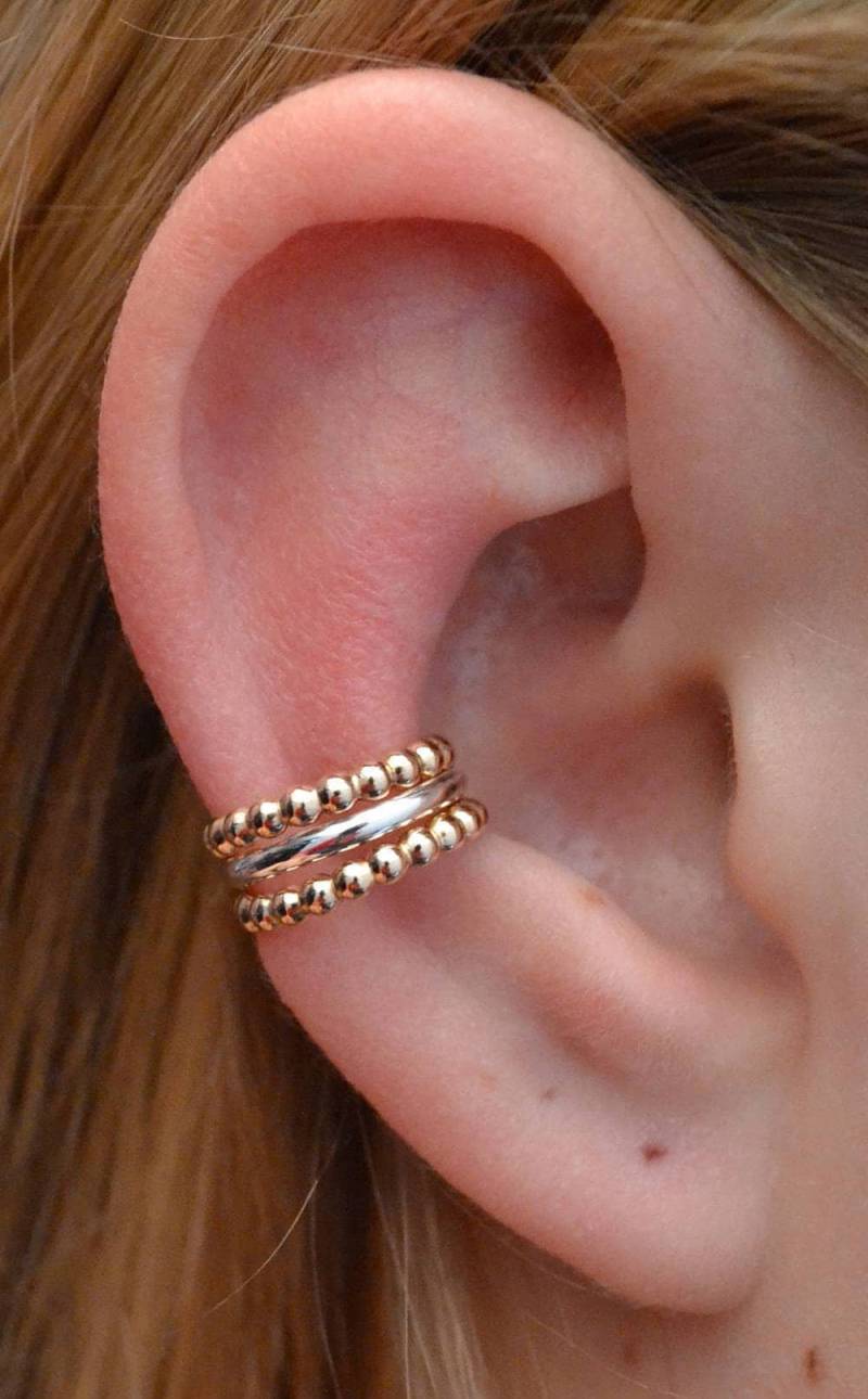 Princess Ohrmanschette Ohr Wickeln Ohne Piercing Ohrmanschetten Gold Rosé Kein Ec305 von ChapmanJewelry