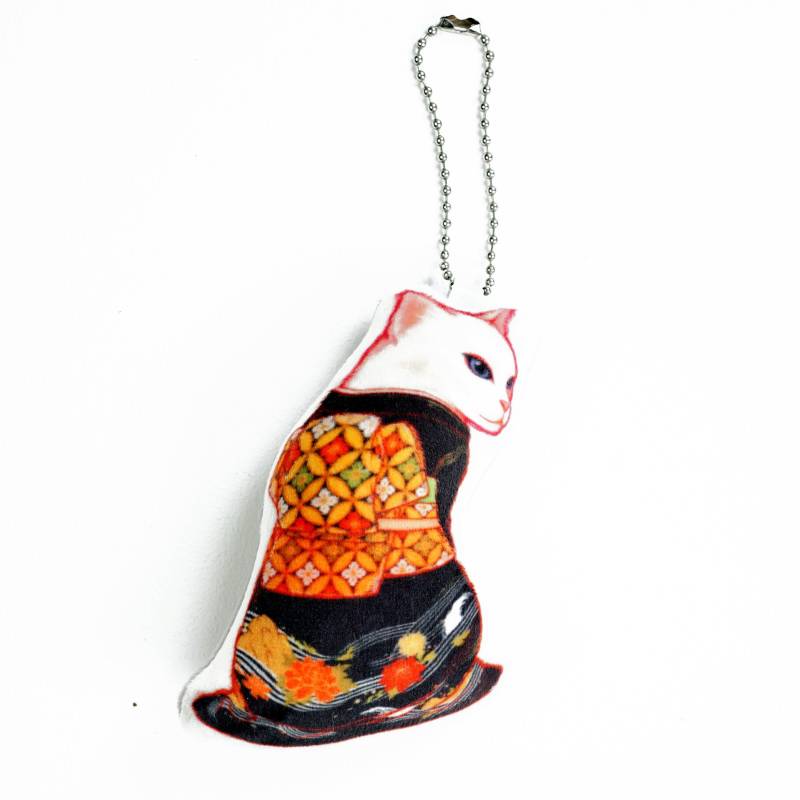 Kimono Katze Schlüsselanhänger Puppe Rückenlehne Kissen Neuankömmlinge Geschenk Neujahr von ChapterOneTShirt