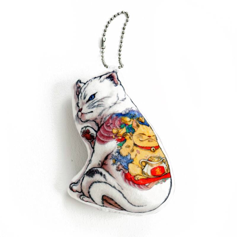 Neko Tattoo Schlüsselanhänger Puppe Rückenlehne Kissen Neuankömmlinge Geschenk Neujahr von ChapterOneTShirt