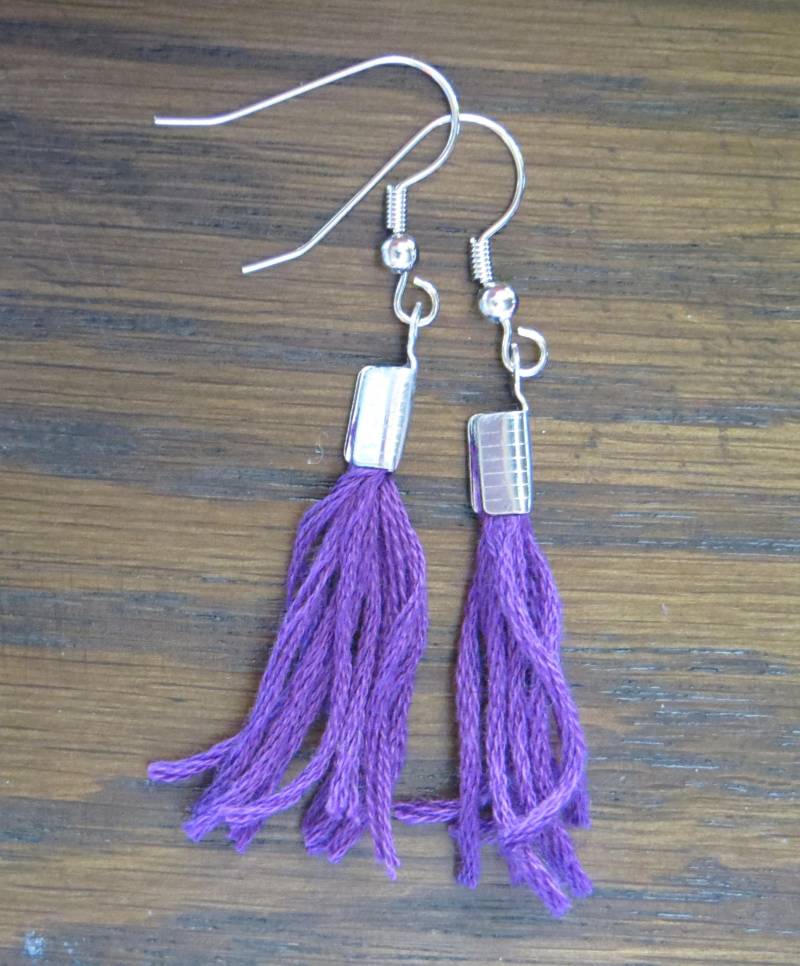 Handgemachte Quastenohrringe/Fun Niedlich Bunt Geschenk Für Sie Frauen Ohrringe von CharDustJewelry