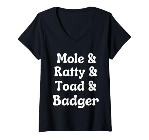 Damen Wind in The Willows Character Funny T-Shirt mit V-Ausschnitt Damen Wind in The Willows Character Funny T-Shirt mit V-Ausschnitt von Character List Wind in the Willows