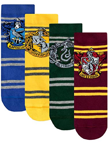 Character Harry Potter Kinder Socken, Mehrfarbig, 37-40 cm (4-6.5 US), 4er Pack von Harry Potter