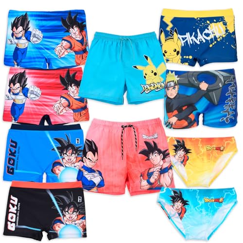Characters Cartoons Manga Videogame Anime – Kinder Jungen – Badehose Slip Boxer Meer Pool – Frühling Sommer – Offizielles Lizenzprodukt von Characters Cartoons