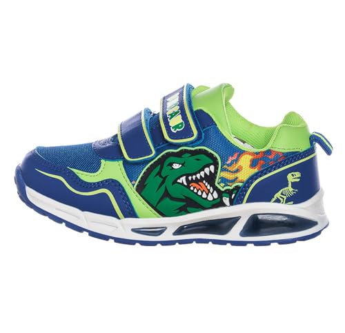 Dinosaurierschuhe T-Rex mit Lichtern von 24 bis 32, Blau, Grün, 27 EU von Characters Cartoons