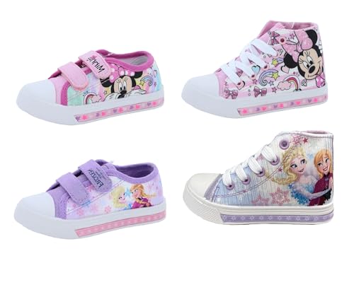 Leinenschuhe für Mädchen, verschiedene Figuren mit Lichtern von 25 bis 33, Rosalte, 25 EU von Characters Cartoons