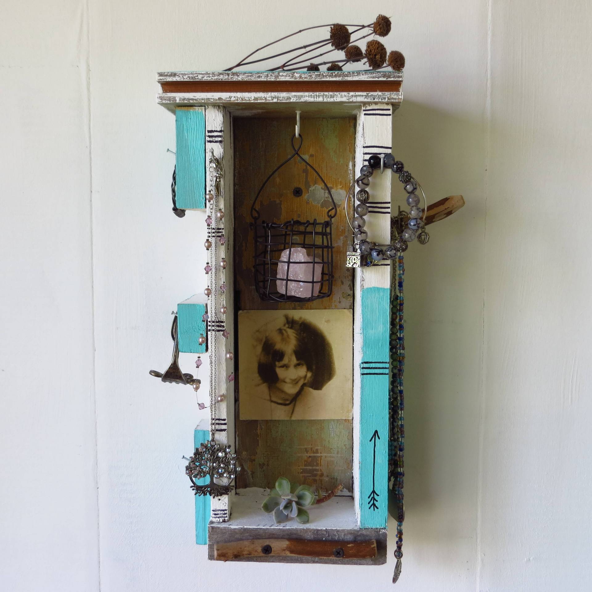 Schmuck Display, Boho, Holz, Schattenbox, Wandbehang Schmuck Display, Boho, Holz, Schattenbox, Wandbehang von CharestStudios