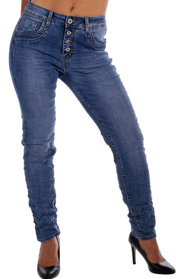 Charis Moda Bootcut-Jeans Baggy Four Button 5 Pocket Style von Charis Moda