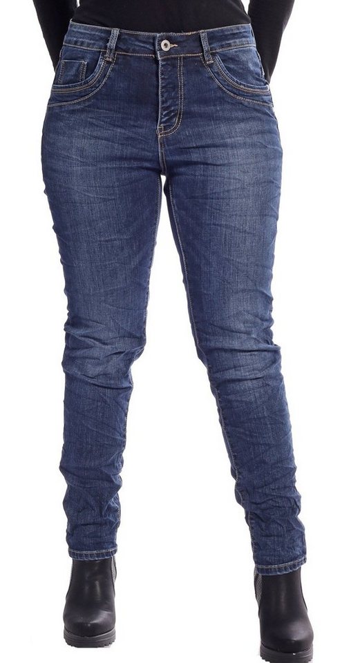 Charis Moda Bootcut-Jeans Baggy Jeans one Button im 5-Pocket Style Charis Moda Bootcut-Jeans Baggy Jeans one Button im 5-Pocket Style von Charis Moda
