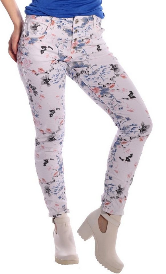 Charis Moda Bootcut-Jeans Ludmila" 5 Pocket Flower Design" von Charis Moda