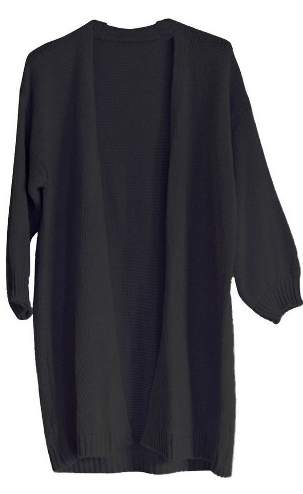 Charis Moda Cardigan Strickjacke offen mit Rippbündchen von Charis Moda