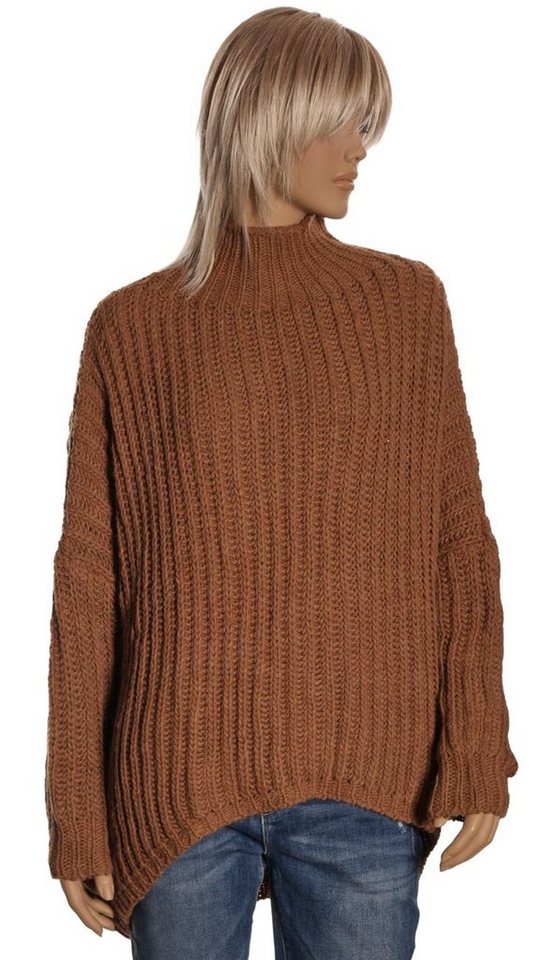 Charis Moda Longpullover Strickpullover Turtelneck Vorne kurz Hinten lang Classic von Charis Moda