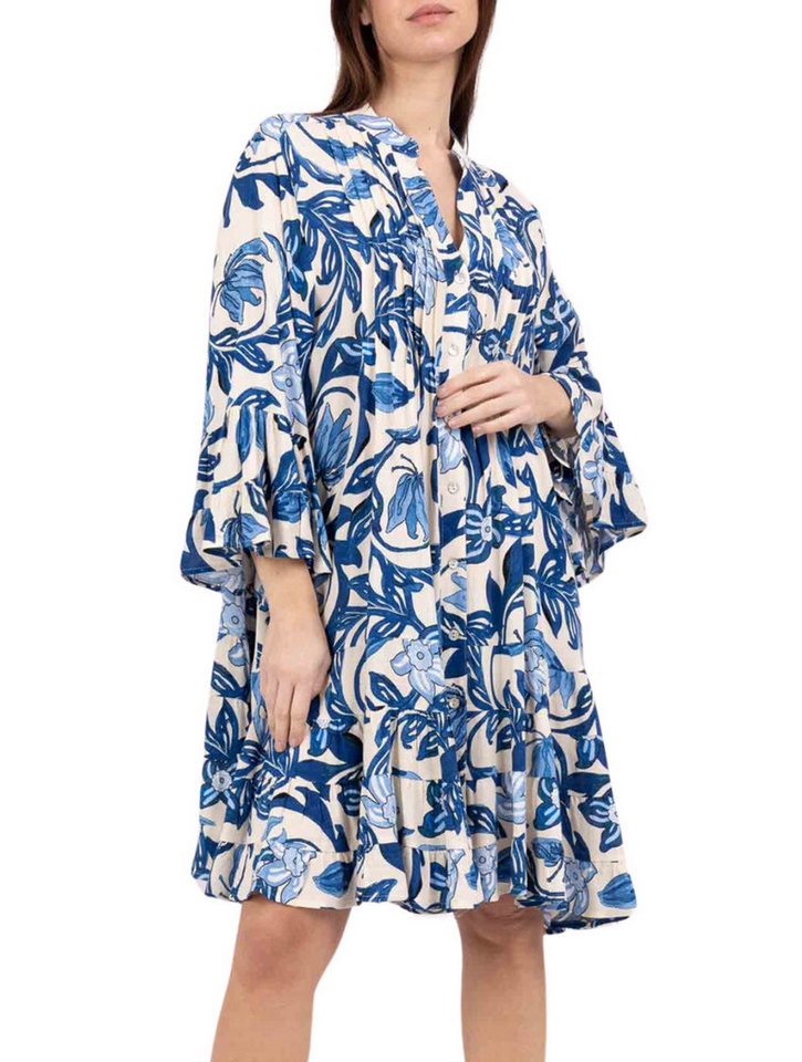 Charis Moda Tunikakleid Sommerkleid im Tunikastil Trompetenärmel von Charis Moda