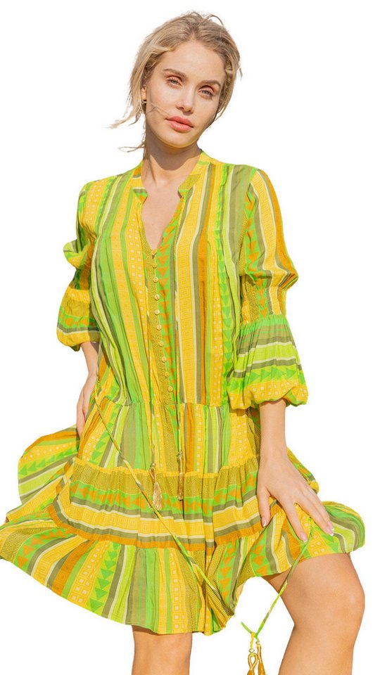 Charis Moda Tunikakleid Sommerkleid im frischen mediterranen Look von Charis Moda