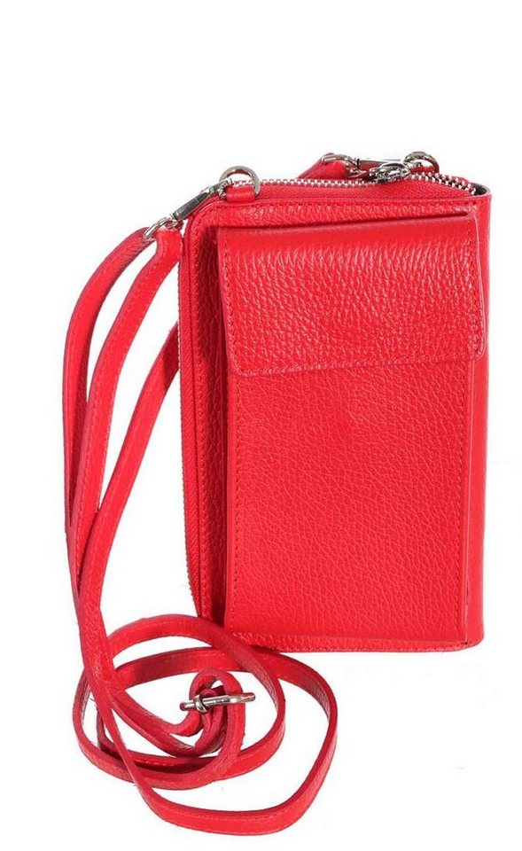 Charis Moda Umhängetasche Umhängetasche Handy und Geldbeutel Tragegurt aus Leder von Charis Moda