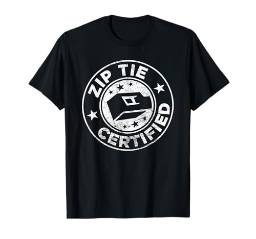 Kabelbinder Zertifizierter Techniker Fixing Man Lustiger Mechaniker T-Shirt von CharlIan Minds - Funny Repairmen Saying