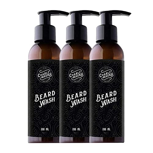 Charlemagne Beard Wash 3er Set - Bartshampoo Männer Made in Germany - Bartseife & Bart Shampoo Herren - Bart-Waschgel Beard Shampoo - Bart Conditioner zur milden Bartpflege - Bartschampoo von Charlemagne