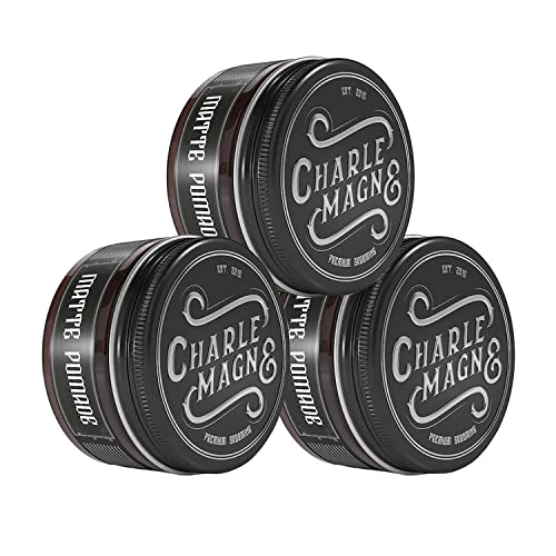 Charlemagne Matte Pomade Wasserbasiert 3er Set - Starker Halt - Bestes Haarwachs Matt kurze oder lange Haare - Haarwachs Männer Pomade Herren von Charlemagne