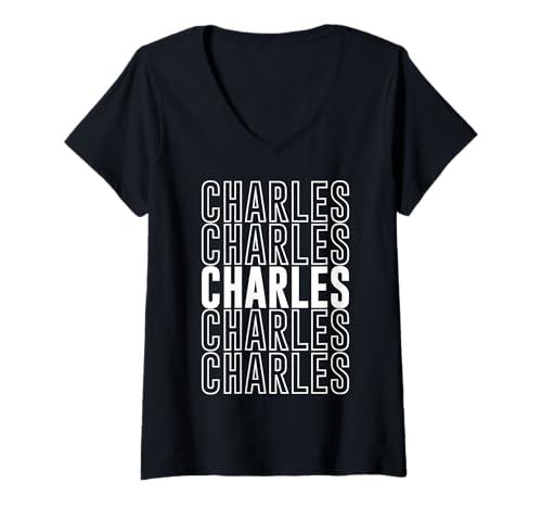 Damen Charles T-Shirt mit V-Ausschnitt Damen Charles T-Shirt mit V-Ausschnitt von Charles Apparel