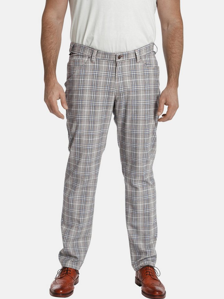 Charles Colby 5-Pocket-Hose BARON SELWINN +Fit Kollektion, Glencheck von Charles Colby