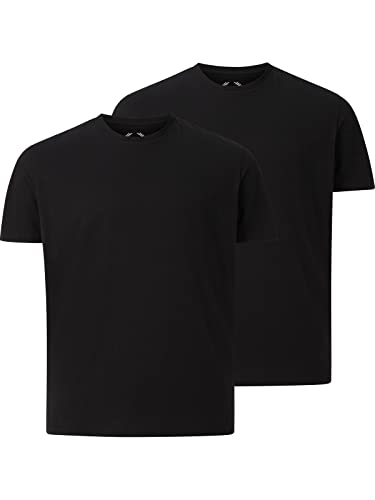 Charles Colby Herren Doppelpack T-Shirt Earl Boon schwarz 2XL (XXL) - 60/62 von Charles Colby
