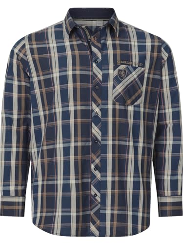 Charles Colby Herren Hemd Duke Thorney blau, 6XL (XXXXXXL) - 53/54 von Charles Colby
