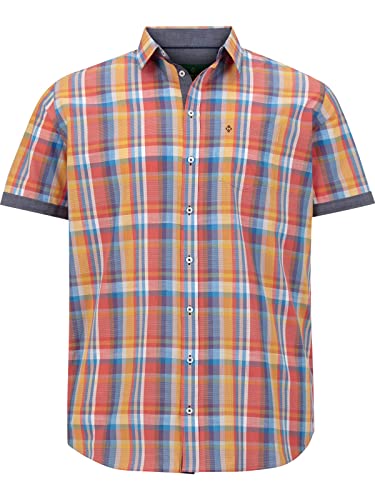 Charles Colby Herren Kurzarmhemd Duke Cormack orange 2XL (XXL) - 45/46 von Charles Colby