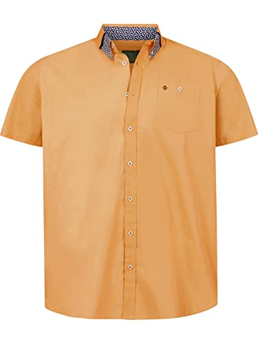 Charles Colby Herren Kurzarmhemd Duke Grayson Hellorange 2XL (XXL) - 45/46 von Charles Colby