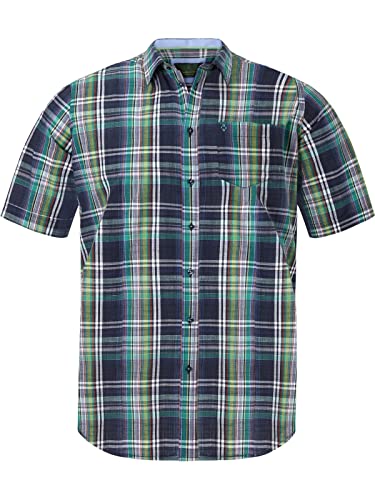 Charles Colby Herren Kurzarmhemd Duke Logan blau 4XL (XXXXL) - 49/50 von Charles Colby