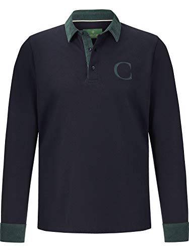 Charles Colby Herren Langarm-Poloshirt Duke Blake dunkelblau 4XL (XXXXL) - 68/70 von Charles Colby