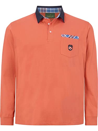 Charles Colby Herren Langarm-Poloshirt Earl Cathal orange 3XL (XXXL) - 64/66 von Charles Colby