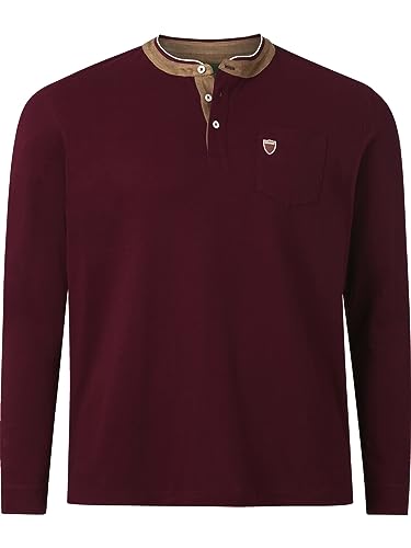 Charles Colby Herren Langarmshirt Earl Stuart dunkelrot 2XL (XXL) - 60/62 von Charles Colby