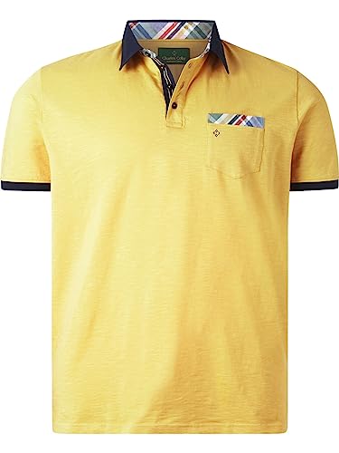 Charles Colby Herren Poloshirt Earl Breandan gelb 4XL (XXXXL) - 68/70 von Charles Colby