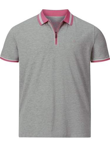 Charles Colby Herren Poloshirt Earl Pat hellgrau, 4XL (XXXXL) - 68/70 von Charles Colby