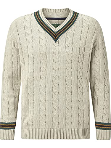 Charles Colby Herren Pullover Duke Ronald beige 3XL (XXXL) - 64/66 von Charles Colby