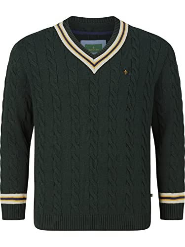 Charles Colby Herren Pullover Duke Ronald dunkelgrün 3XL (XXXL) - 64/66 von Charles Colby